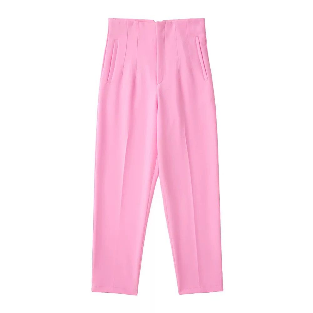 Light Pink High Waist Cigarette Pants – Cloz Online